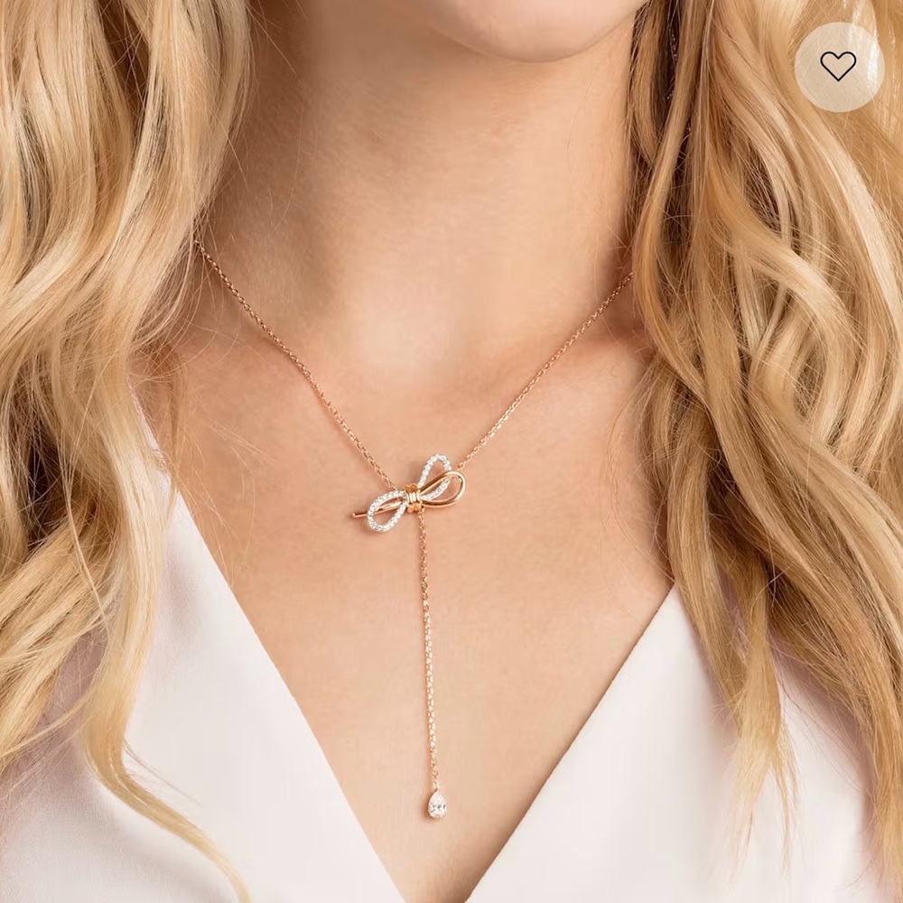 Swarovski Like-New Lifelong Bow Necklace